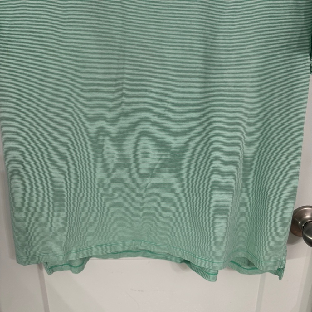 ORVIS Super Cool Men's Stretch Polo Shirt Size XL Short Sleeve Green Stripe - Picture 2 of 8